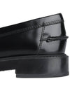 Brushed Leather Chain Loafers Black - TOD'S - 7