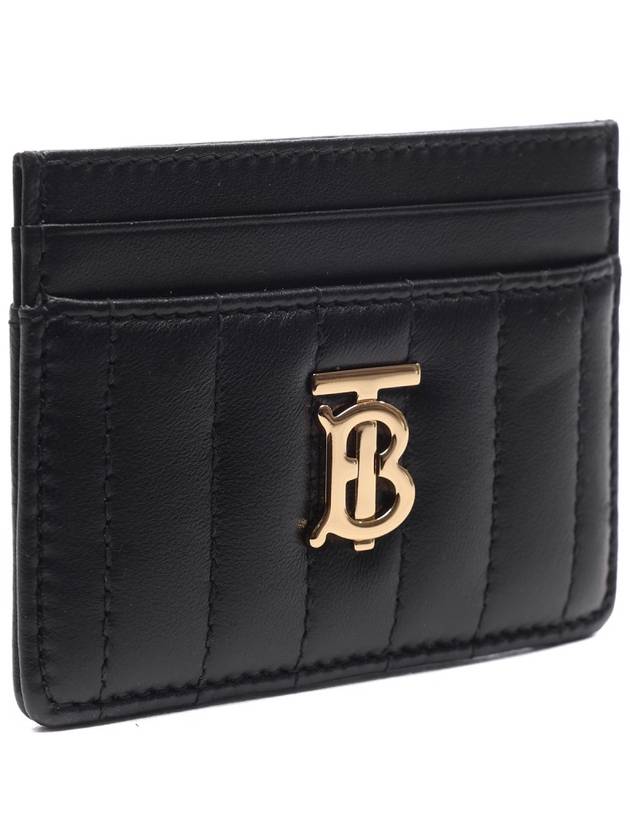 Quilted Leather Lola Card Case Black Light Gold - BURBERRY - BALAAN 4