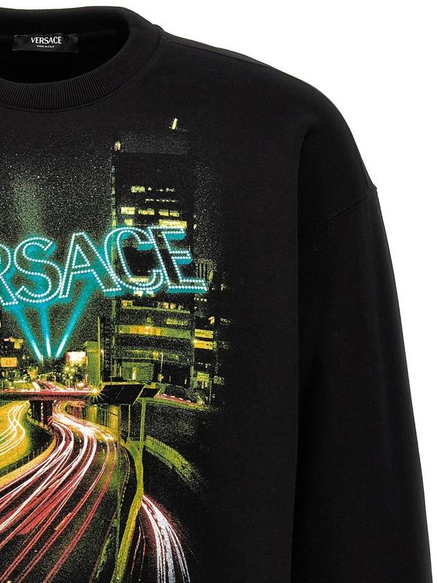 Long Sleeve T-Shirt 10125551A090452B510 Black - VERSACE - BALAAN 4