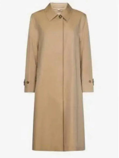 Women's Gathered Panel Tropical Gabardine Car Trench Coat Honey - BURBERRY - BALAAN 2