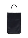 3D Shopper Embossed Logo M X-PU Tote Bag Black - DIESEL - BALAAN 3