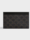 Card Holder in Triomphe Canvas and Calfskin Black - CELINE - BALAAN 10