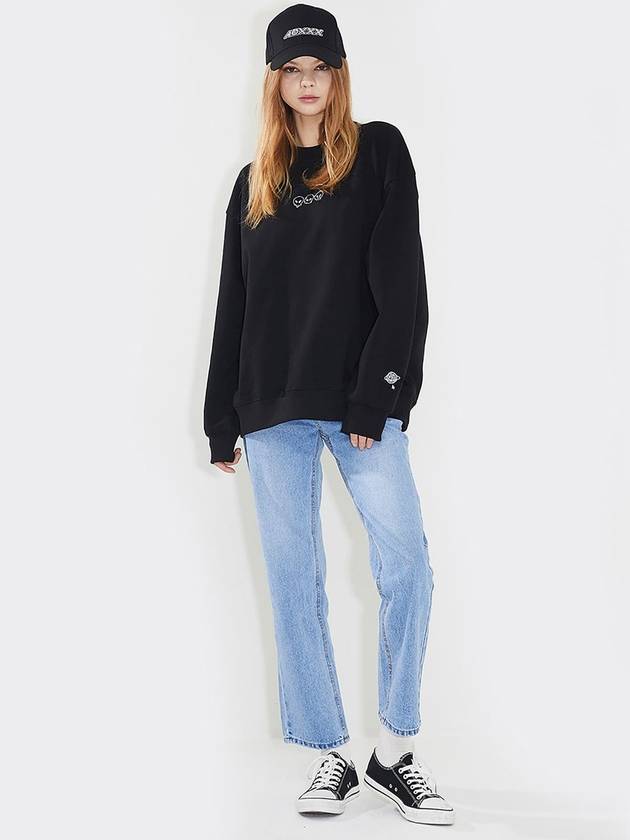 Signature3 sweatshirt Oversize fit Black - AOX - BALAAN 4