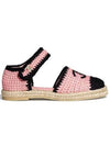 ankle strap knit espadrille sandals pink - CHANEL - BALAAN 1