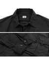 Flat Nylon Utility Over Long Sleeve Shirt Black - CP COMPANY - BALAAN 3