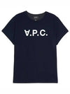 VPC Logo Organic Cotton Short Sleeve T-Shirt Navy - A.P.C. - BALAAN 2