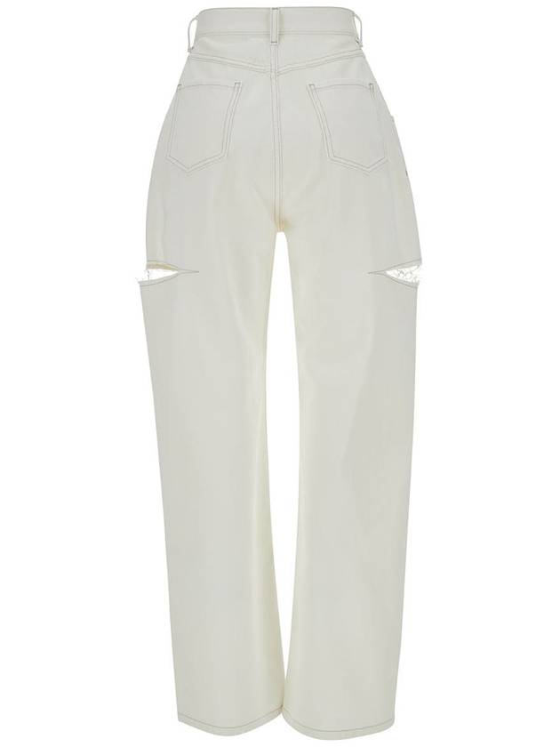 Distressed Denim Jeans White - MAISON MARGIELA - BALAAN 3