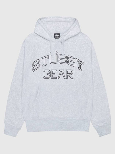 Gear Logo Hoodie Ash Heather - STUSSY - BALAAN 2