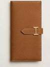 Bearn Leather Long Wallet Brown - HERMES - BALAAN 2