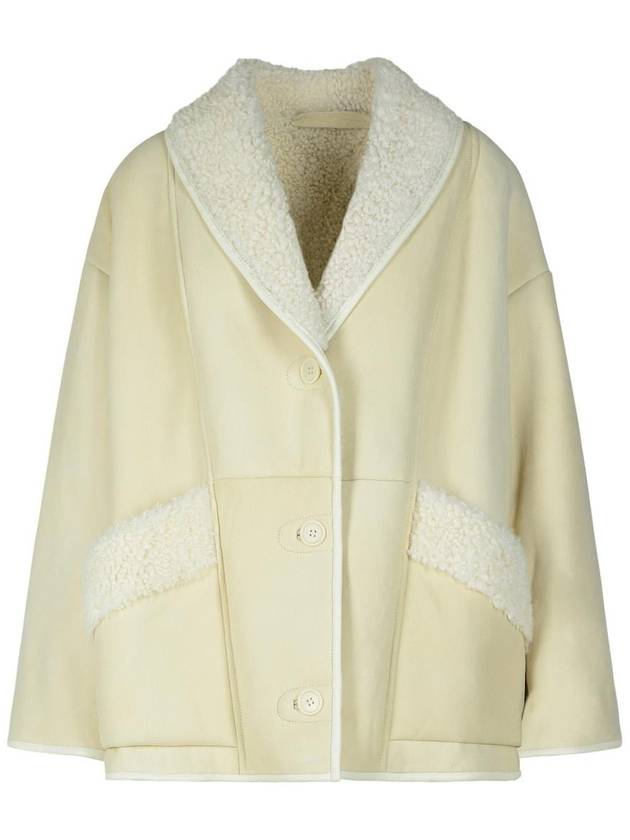 Salvatore Santoro Ivory Suede Sheepskin Jacket - SALVATORE SANTORO - BALAAN 1