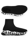 Speedrunner Graffiti Logo Sole High Top Sneakers Black - BALENCIAGA - BALAAN 2