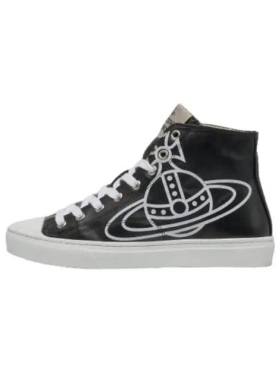 Plimsoll Eco Leather High Top Sneakers Black - VIVIENNE WESTWOOD - BALAAN 2