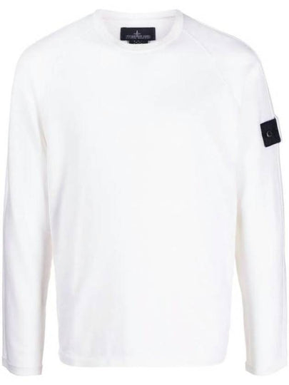 Wappen Patch Crew Neck Knit Top Ivory - STONE ISLAND - BALAAN 2