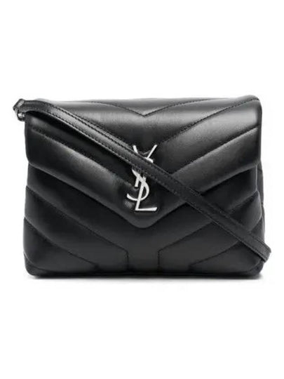 Toy Loulou Strap Shoulder Bag In Quilted Leather Black - SAINT LAURENT - BALAAN 2