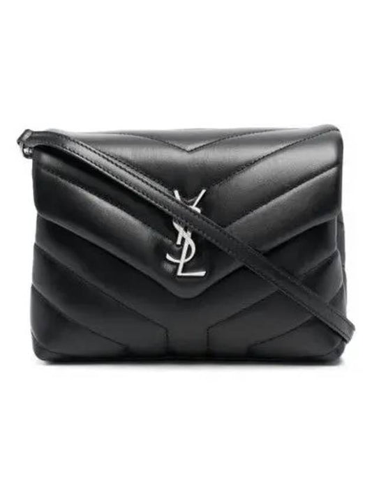 Toy Loulou Strap Shoulder Bag In Quilted Leather Black - SAINT LAURENT - BALAAN