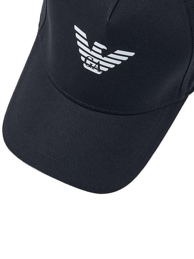 Eagle Logo Ball Cap Black - EMPORIO ARMANI - BALAAN.