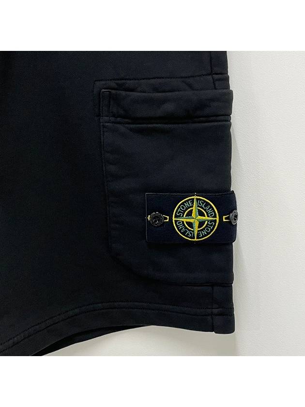 Fleece Bermuda Shorts Black - STONE ISLAND - BALAAN 9