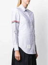 Women's Armband University Striped Oxford Shirt Blue - THOM BROWNE - BALAAN 4