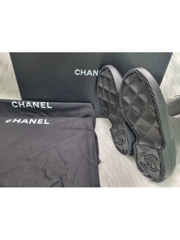 CC Logo Caoutchouc Rain Boots Black - CHANEL - BALAAN 7