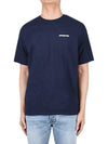 P 6 Logo Respancer Billy Short Sleeve T-Shirt Navy - PATAGONIA - BALAAN 3