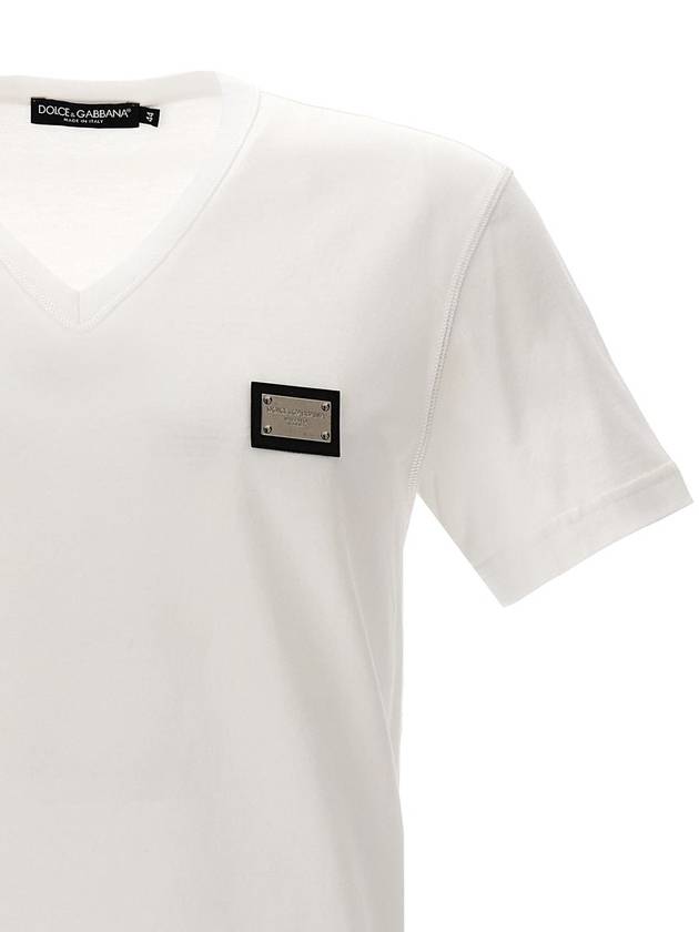 DG Essential V-neck T-shirt G8PT2TG7F2I - DOLCE&GABBANA - BALAAN 4