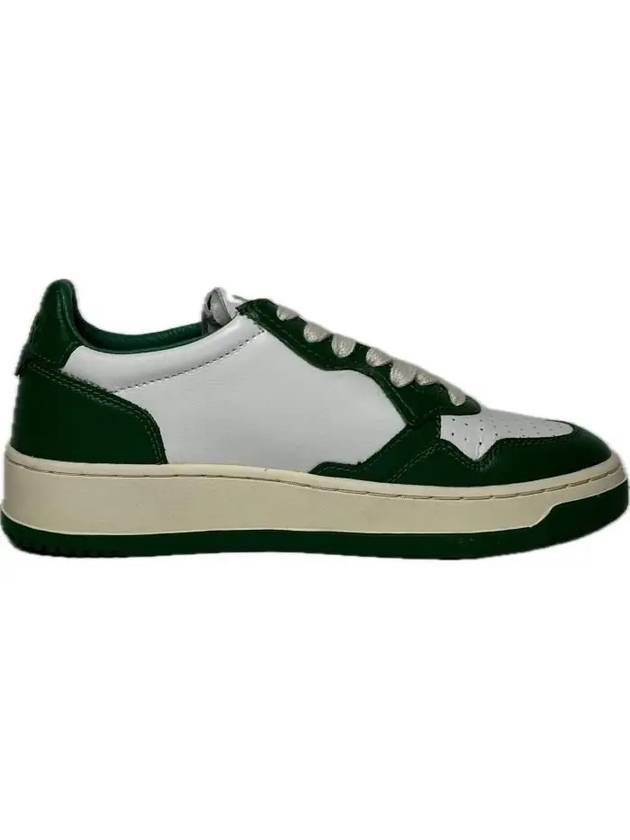 Women's Medalist Green Tab Leather Low Top Sneakers White - AUTRY - BALAAN 5