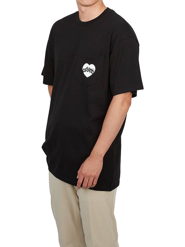 JF Carhartt WIP White Black Amour Pocket T shirt I0336750D2XX - CARHARTT WIP - BALAAN 5