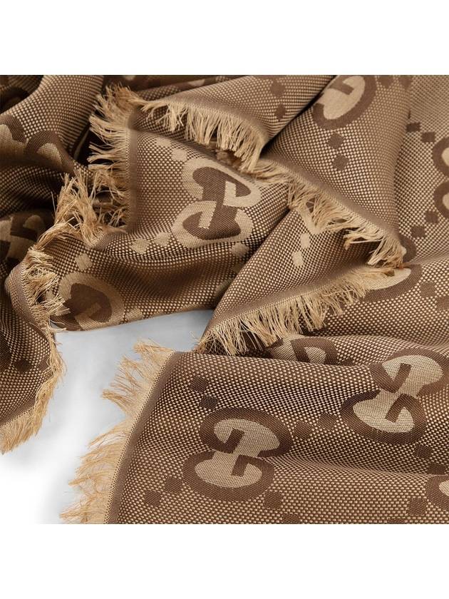 GG Scarf Beige Ebony - GUCCI - BALAAN 4