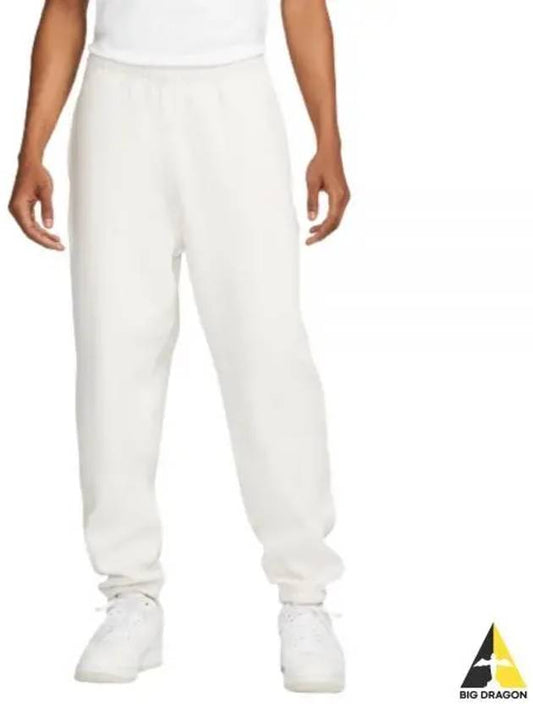 Men's Solo Swoosh Fleece Track Pants White - NIKE - BALAAN 2