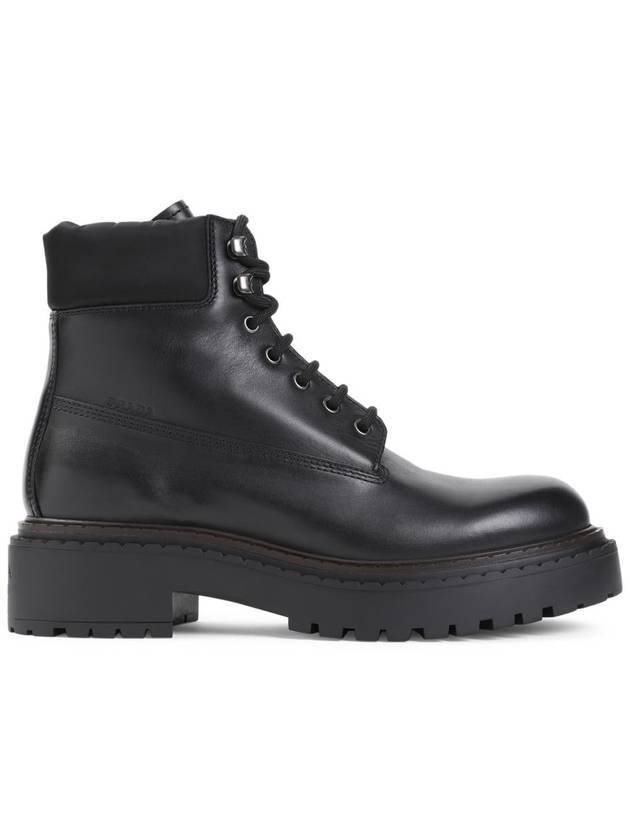 Leather Re Nylon Walker Boots Black - PRADA - BALAAN 1