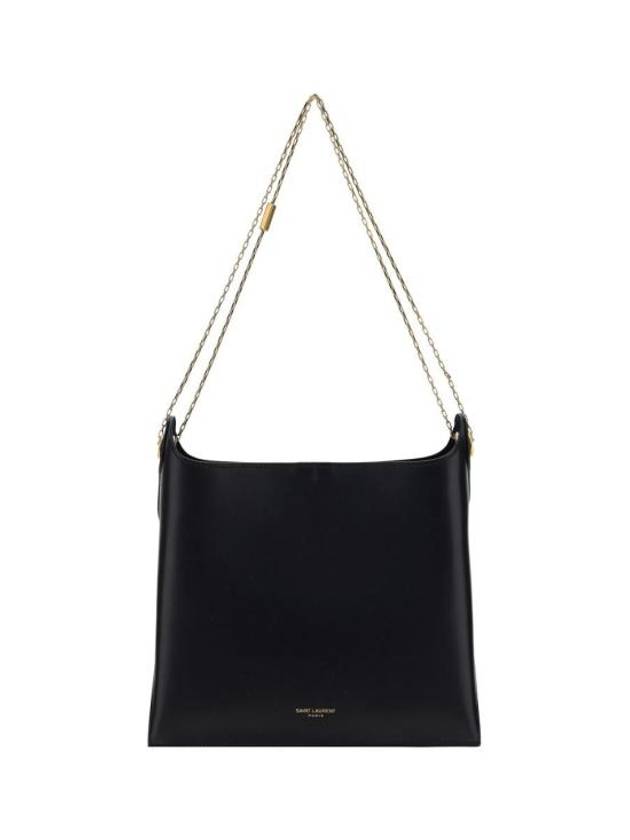 Logo Print Shoulder Bag Black - SAINT LAURENT - BALAAN 2