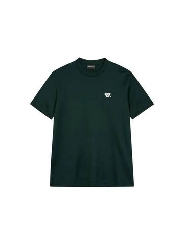 Men s Easy Face Patch T Shirt Dark Green 271951 - EMPORIO ARMANI - BALAAN 1