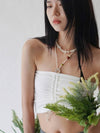 Wooden Beads Tube Top IVORY - RUBATI - BALAAN 5