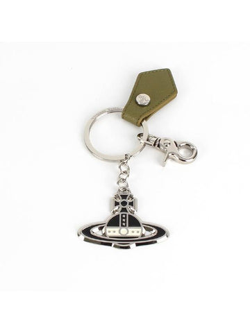 ORB Saffiano Key Holder Green - VIVIENNE WESTWOOD - BALAAN 1