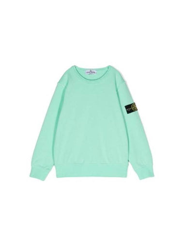 Kids Garment Dyed Logo Wappen Patch Sweatshirt Green - STONE ISLAND - BALAAN 1