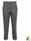 Cropped Tailored Twill Wool Skinny Straight Pants Grey - THOM BROWNE - BALAAN 2