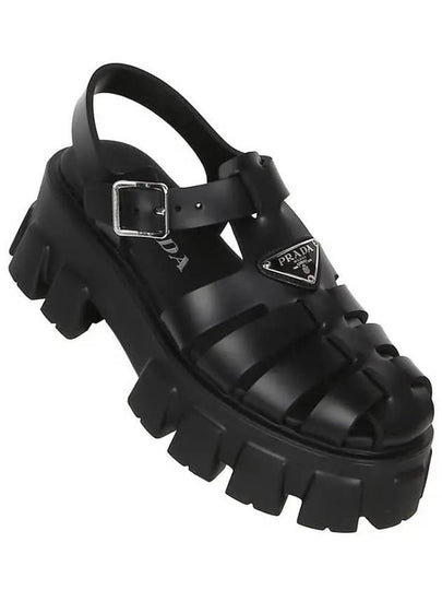 Monolith Rubber Sandals Black - PRADA - BALAAN 2