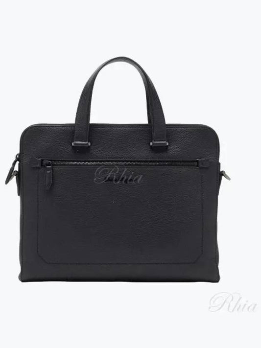 Double Pocket Zipper Briefcase Black - SALVATORE FERRAGAMO - BALAAN 2