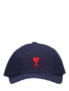 ADC Heart Logo Embro Denim Baseball Cap Hat Indigo - AMI - BALAAN 3