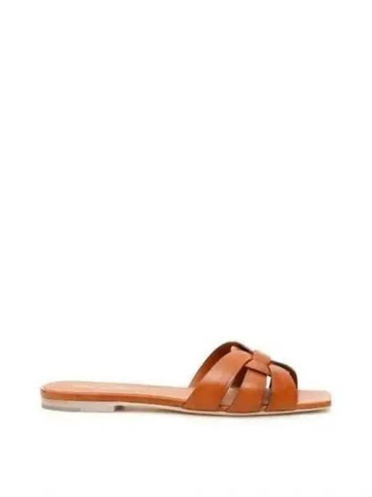 Metal Free Tanning Slide Mule Brown - SAINT LAURENT - BALAAN 2