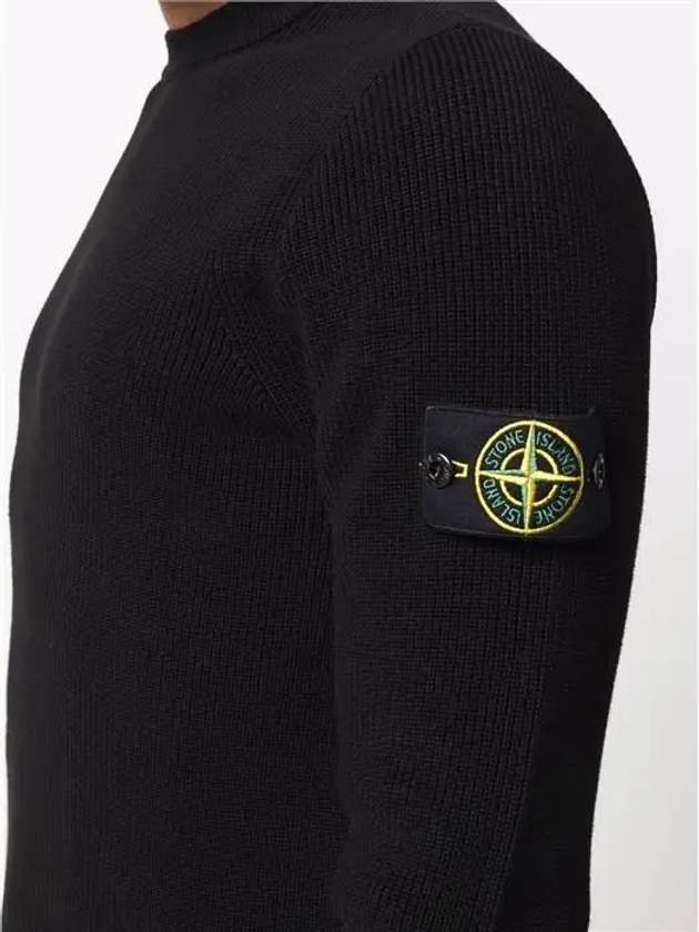 Wappen Logo Patch Knit Black - STONE ISLAND - BALAAN 5