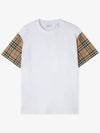 Vintage Check Sleeve Short Sleeve T-Shirt White - BURBERRY - BALAAN 3