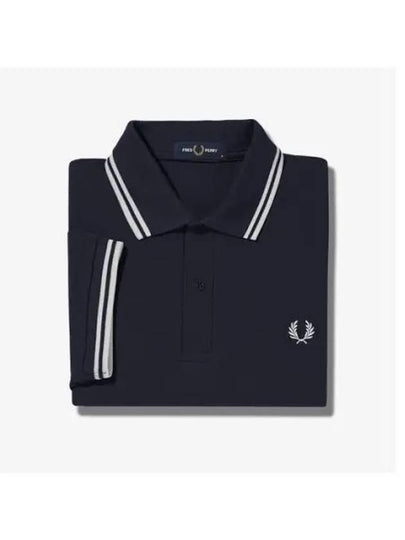 Twin Tip Logo Short Sleeve PK Shirt Navy - FRED PERRY - BALAAN 2