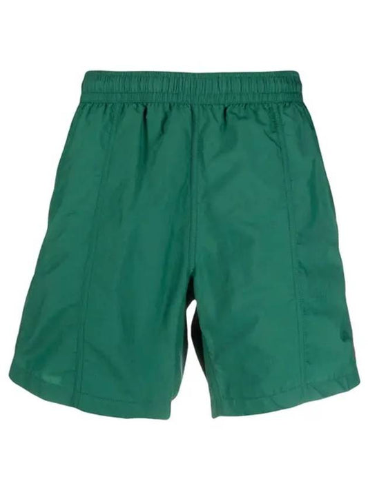 Men's Small Heart Logo Swim Shorts Green - AMI - BALAAN.