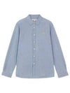 Baby Fox Classic Long Sleeve Shirt Blue - MAISON KITSUNE - BALAAN 2