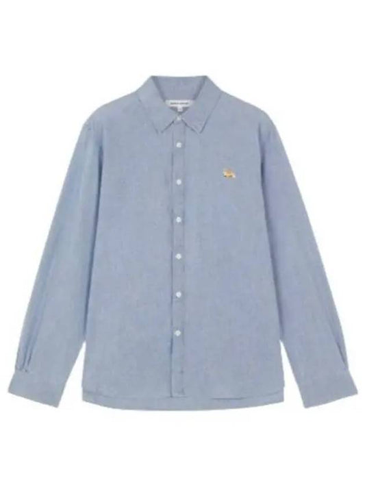 Baby Fox Classic Long Sleeve Shirt Blue - MAISON KITSUNE - BALAAN 2