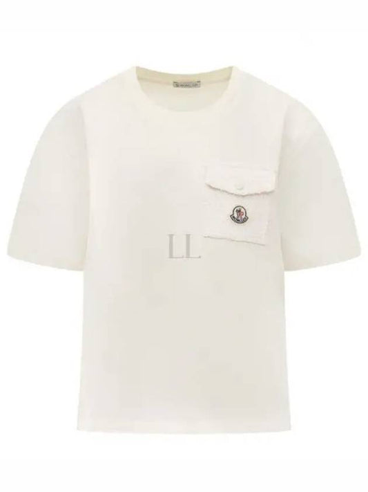 24 8C00022 89AI9 034 Logo Patch Pocket Tee - MONCLER - BALAAN 1