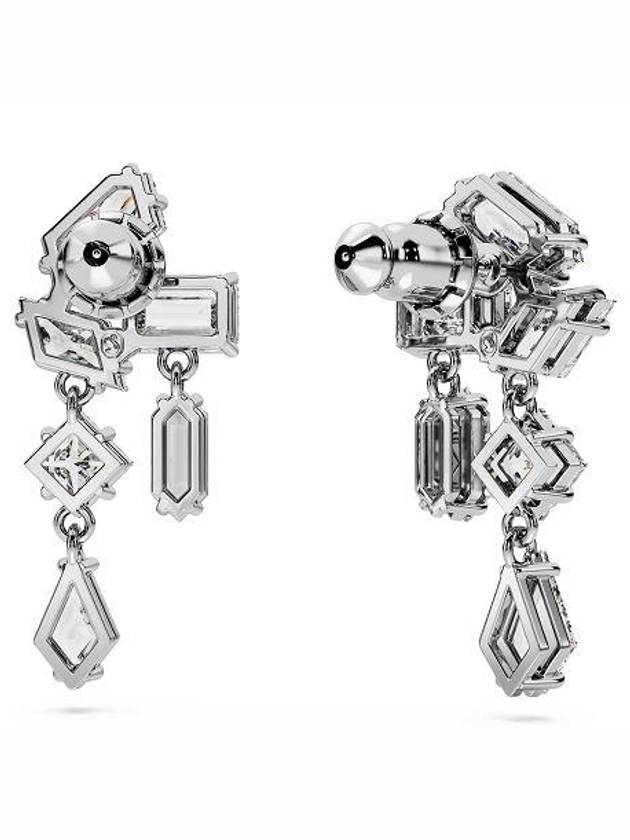 Women's Mesmera Drop Rhodium Earrings White - SWAROVSKI - BALAAN 3