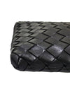 Women s 608232 Black Intrecciato Medium Clutch Bag - BOTTEGA VENETA - BALAAN 7