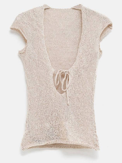 Chamomile low neckline knit top gold - PALOMA WOOL - BALAAN 2